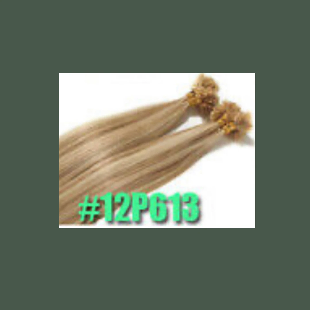 Keratin Human Hair Extensions Blonde Blend